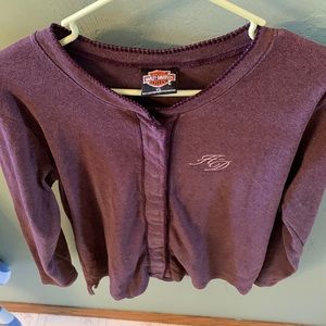 Purpl Harley Davidson button shirt